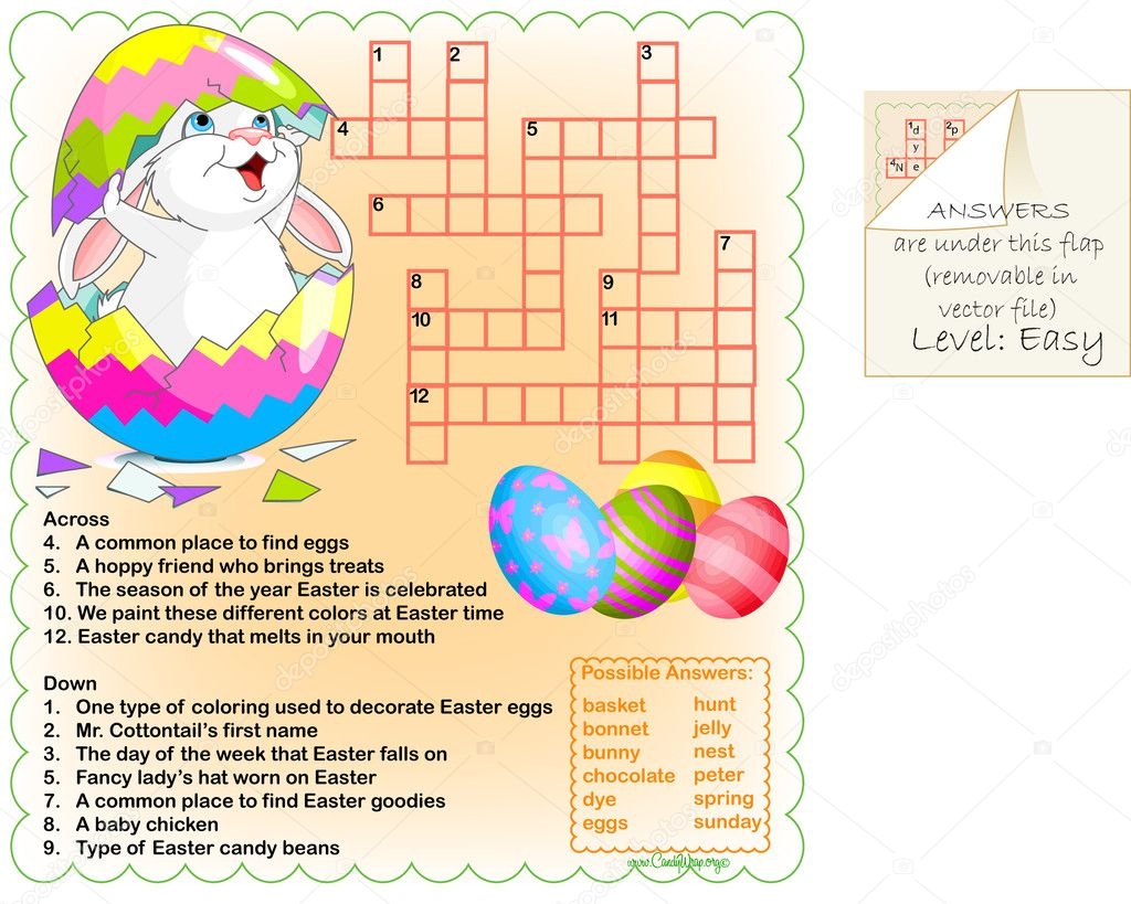 Easter Crossword Puzzle 1 Stock Vector By CandyWrap 9640752 Easter Crossword Puzzle 1 Stock Vector By CandyWrap 9640752
