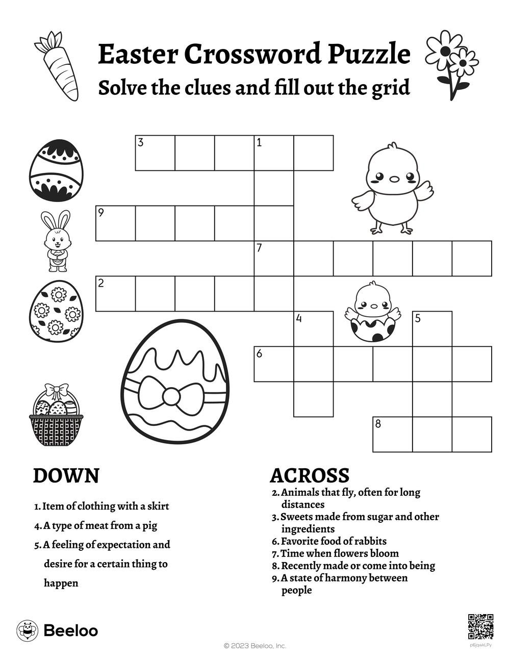 Easter Crossword Puzzle Beeloo Printable Crafts And Activities For Kids Easter Crossword Puzzle Beeloo Printable Crafts And Activities For Kids