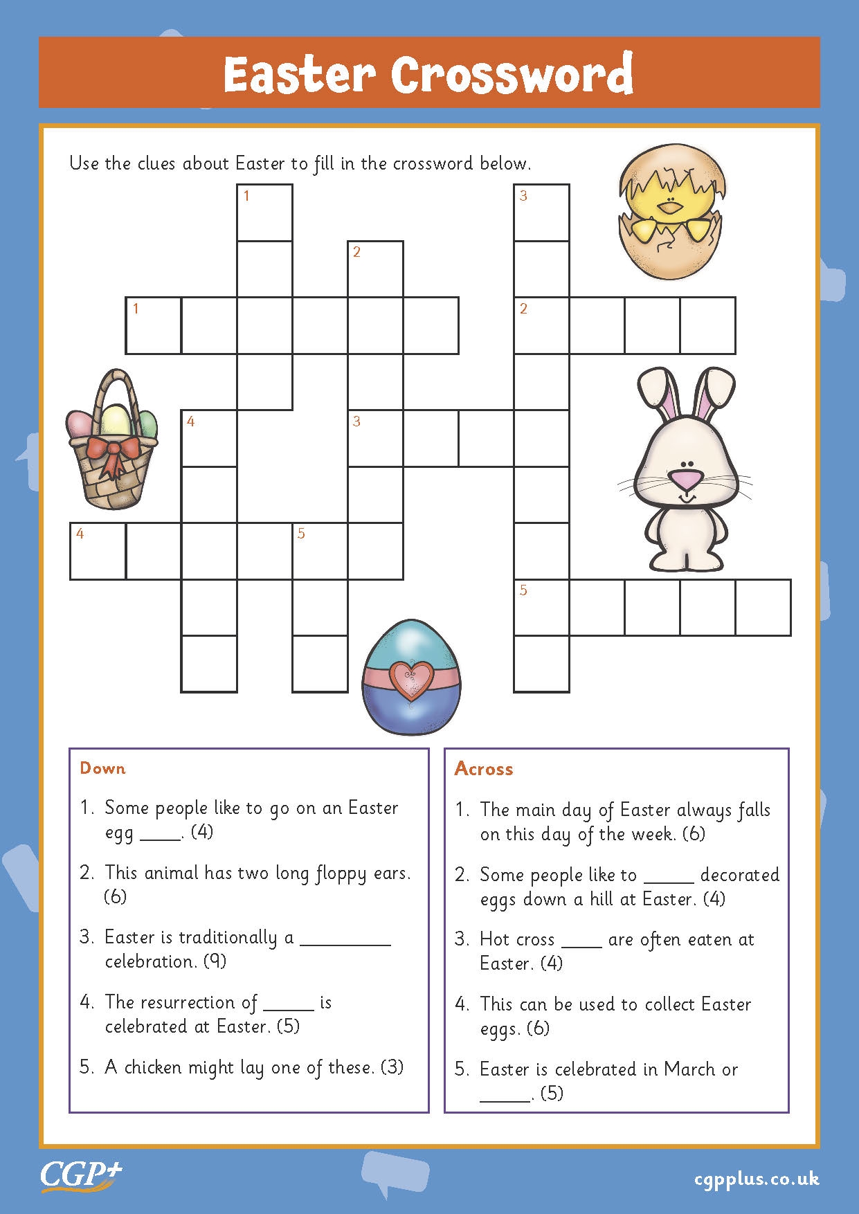 Easter Crossword Years 3 4 CGP Plus Worksheets Library Easter Crossword Years 3 4 CGP Plus Worksheets Library