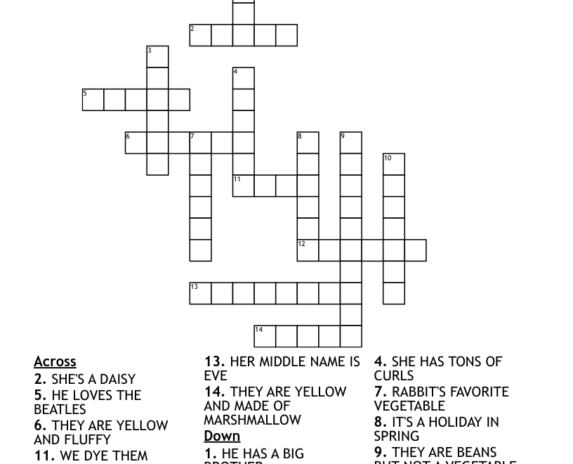 EASTER SUNDAY Crossword WordMint