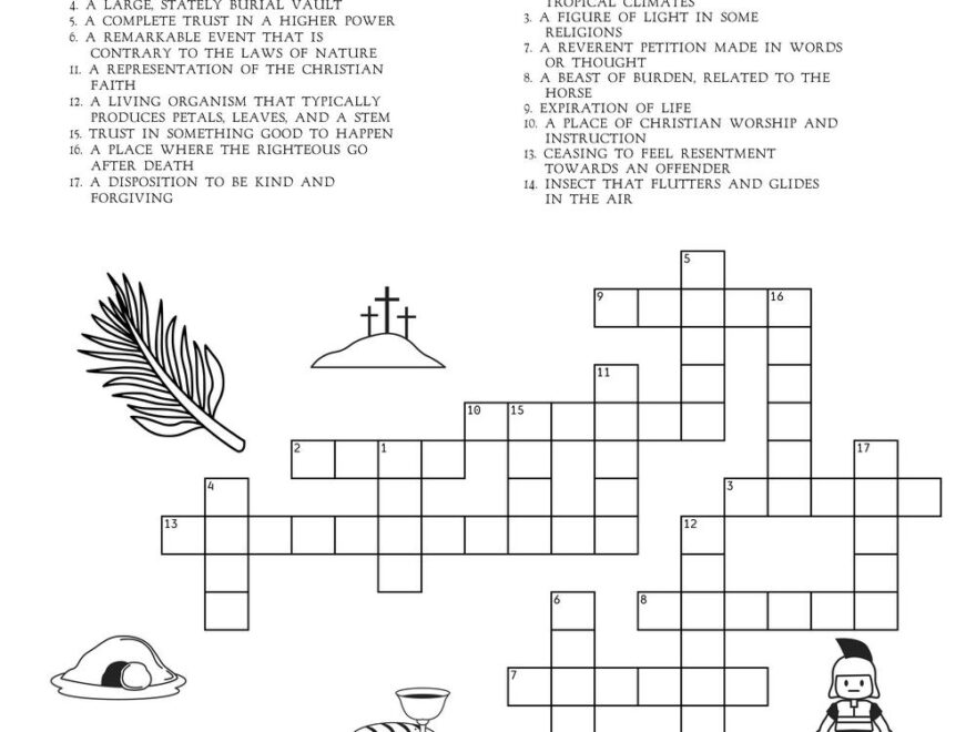 Easter themed Crossword Puzzles Beeloo Printable Crafts And Activities For Kids