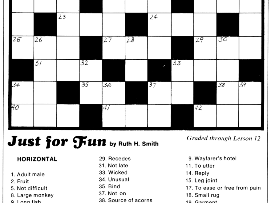 Easy Crossword Puzzle For Gregg Shorthand Practice R greggshorthand