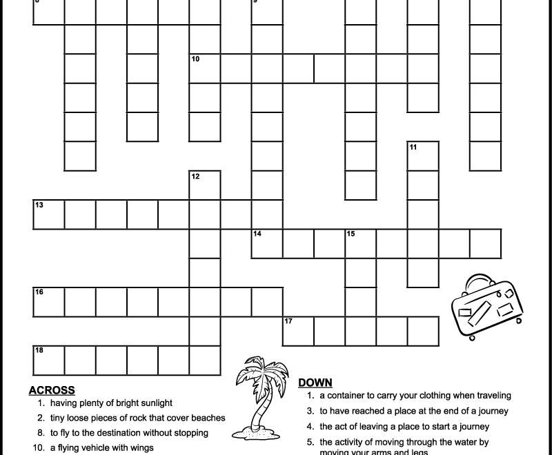 Easy Printable Crossword Puzzles Free Worksheets Library