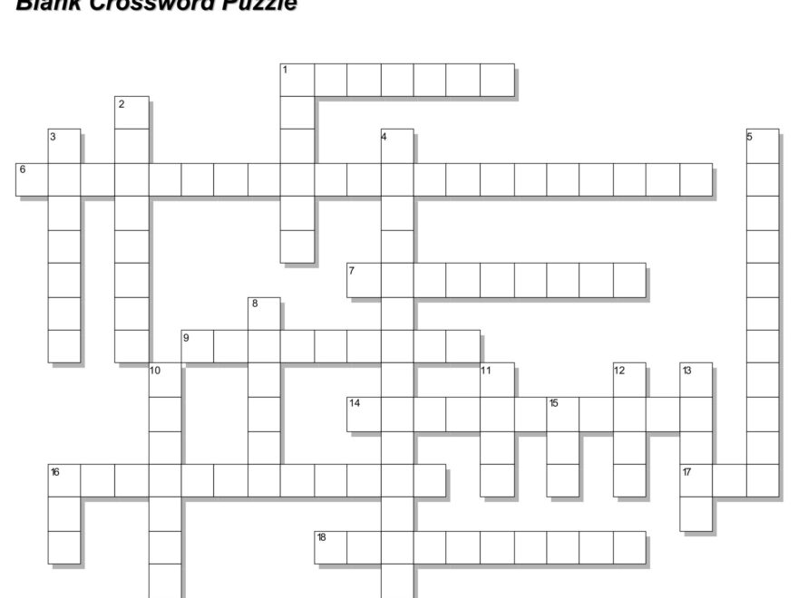 Easy Printable Crossword Puzzles Free Worksheets Library