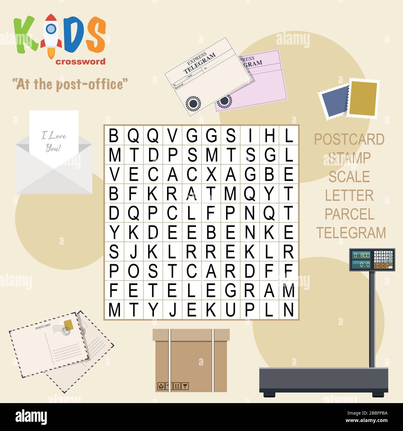 Easy Word Search Crossword Puzzle At The Post office For Children In Elementary And Middle School Fun Way To Practice Language Comprehension And E Stock Vector Image Art Alamy Easy Word Search Crossword Puzzle At The Post office For Children In Elementary And Middle School Fun Way To Practice Language Comprehension And E Stock Vector Image Art Alamy