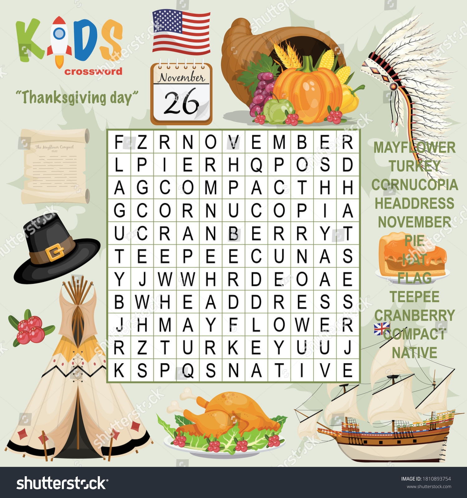 Easy Word Search Crossword Puzzle Thanksgiving Stock Vector Royalty Free 1810893754 Shutterstock Easy Word Search Crossword Puzzle Thanksgiving Stock Vector Royalty Free 1810893754 Shutterstock