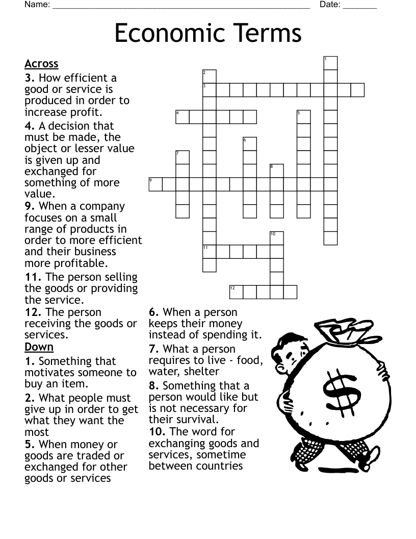 Economics Crossword WordMint Economics Crossword WordMint
