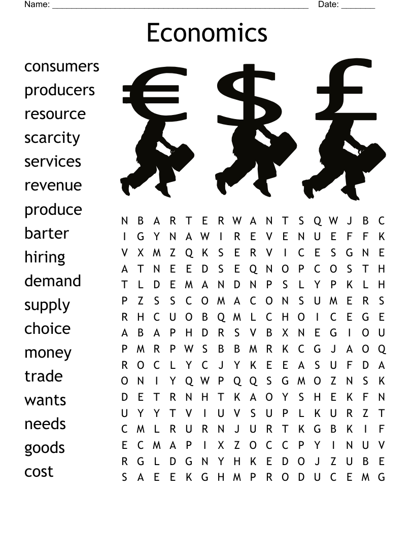 Economics Word Search WordMint Economics Word Search WordMint