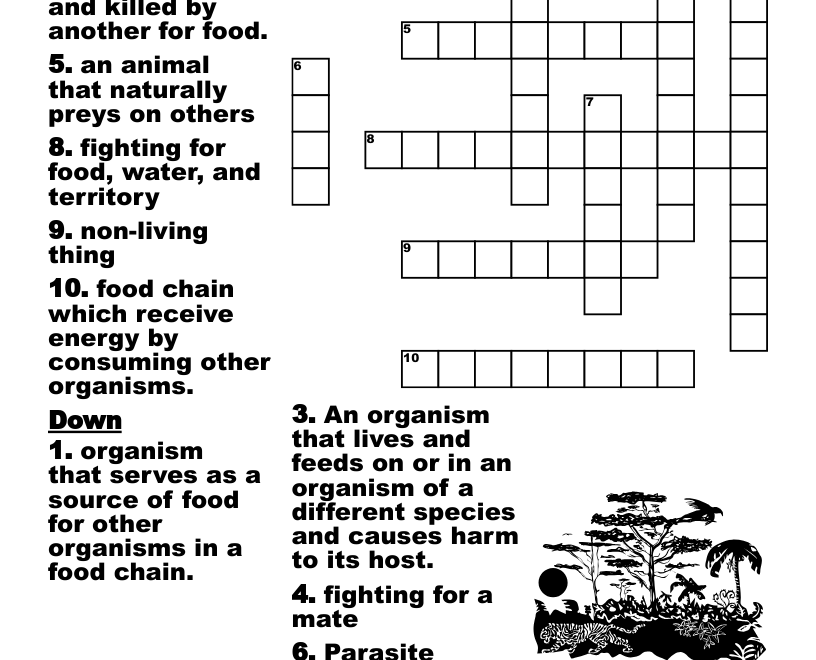 Ecosystems Crossword WordMint