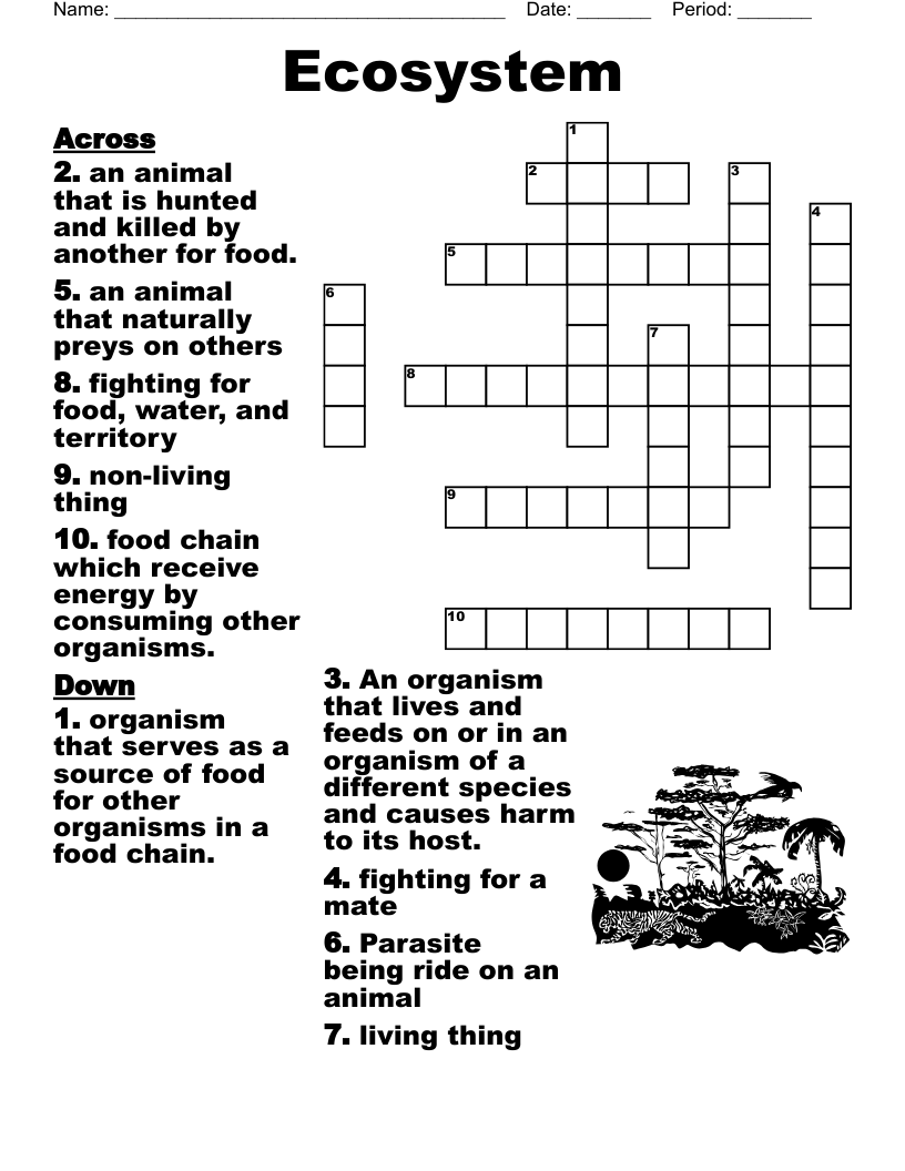 Ecosystems Crossword WordMint Ecosystems Crossword WordMint