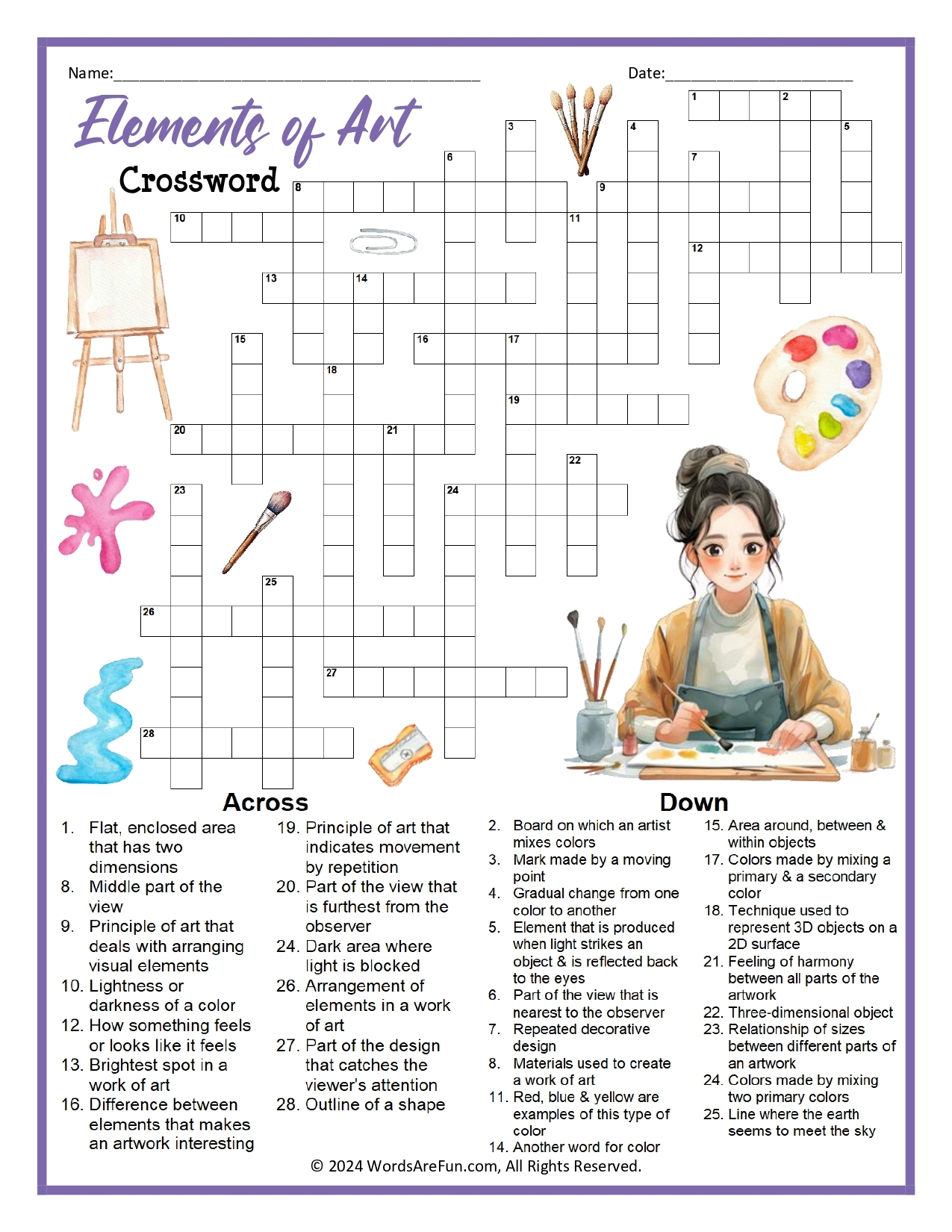 Free Printable Element Crossword Puzzle Free Printable Element Crossword Puzzle
