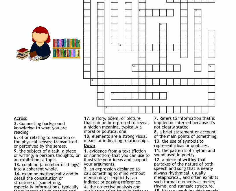 English 2 Crossword Puzzle WordMint
