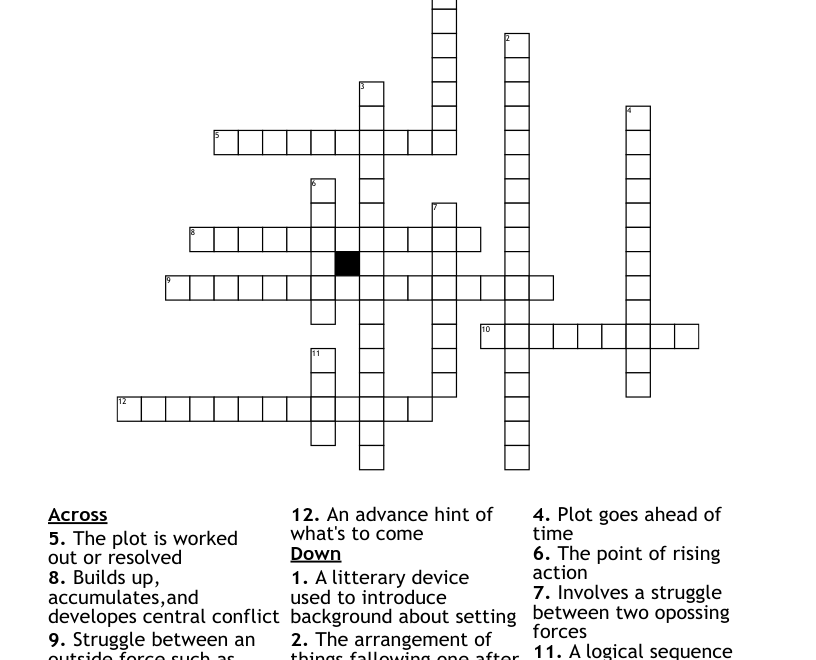 English Class Crossword WordMint