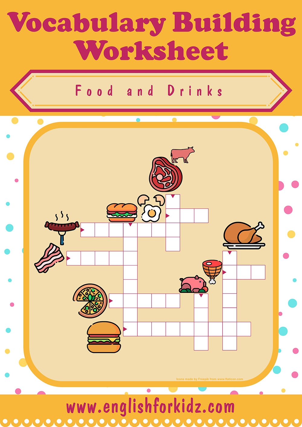 English For Kids Step By Step Food And Drinks Crossword Puzzles English For Kids Step By Step Food And Drinks Crossword Puzzles