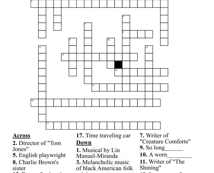 ENTERTAINMENT Crossword WordMint