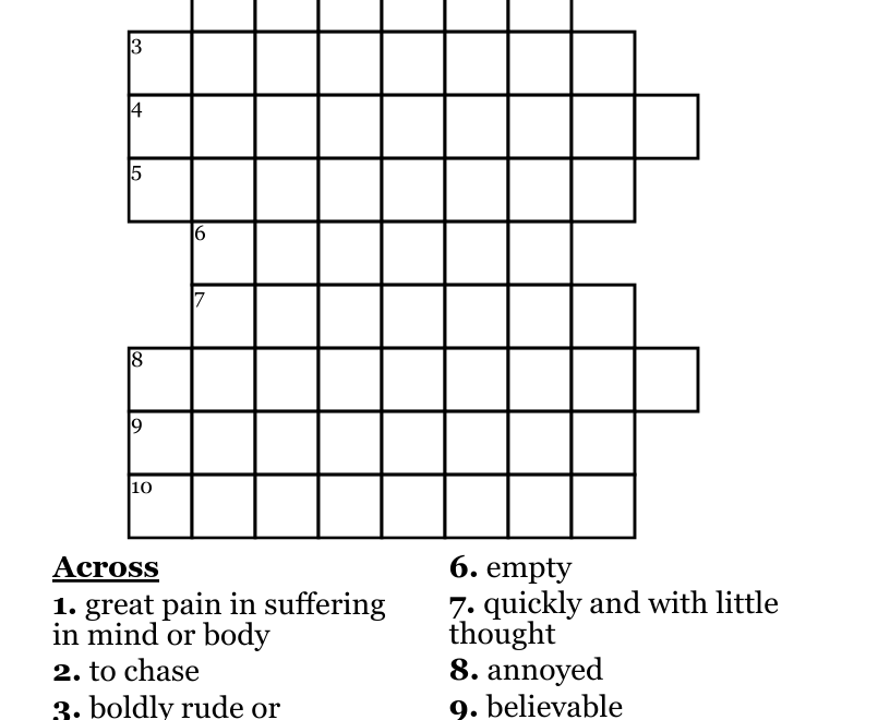 Essential Vocabulary Weeks 1 12 Crossword WordMint