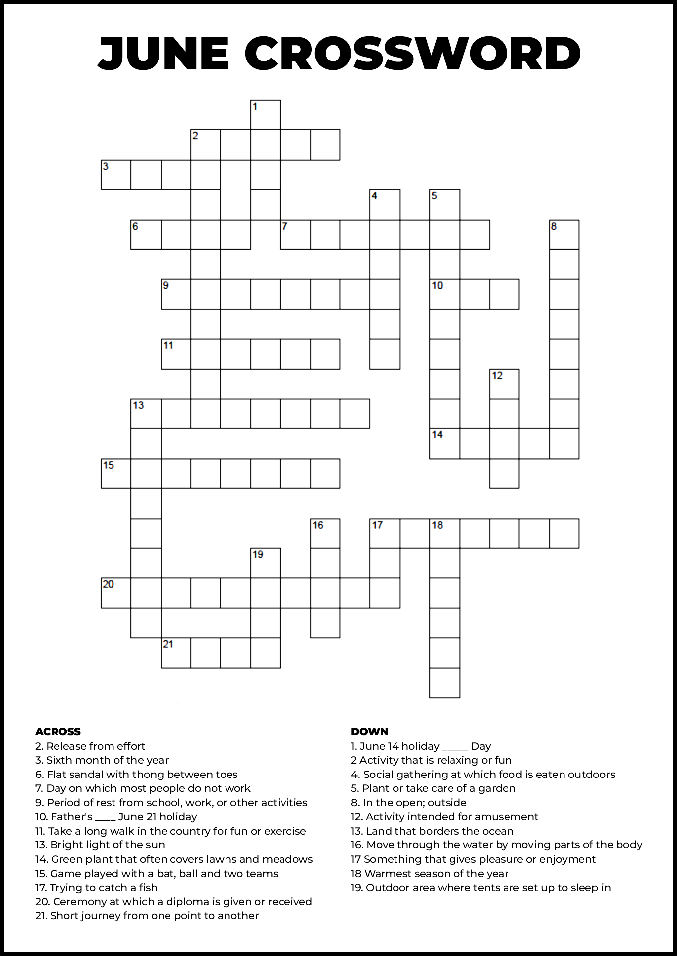 Extra Large Print Crossword Puzzles Extra Large Print Crossword Puzzles