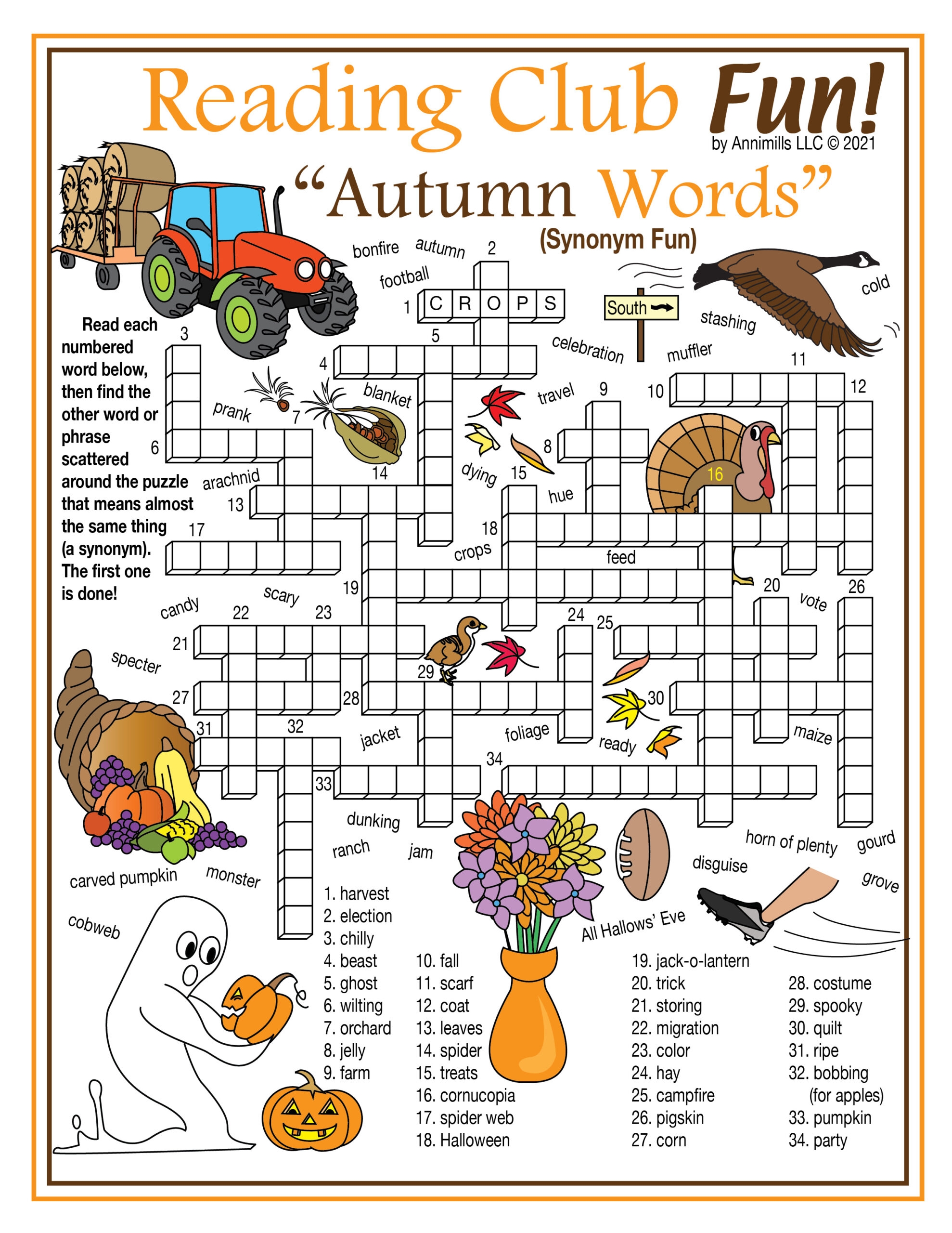 Fall Autumn Vocabulary Synonyms Crossword Puzzle Word Search Puzzle Made By Teachers Fall Autumn Vocabulary Synonyms Crossword Puzzle Word Search Puzzle Made By Teachers