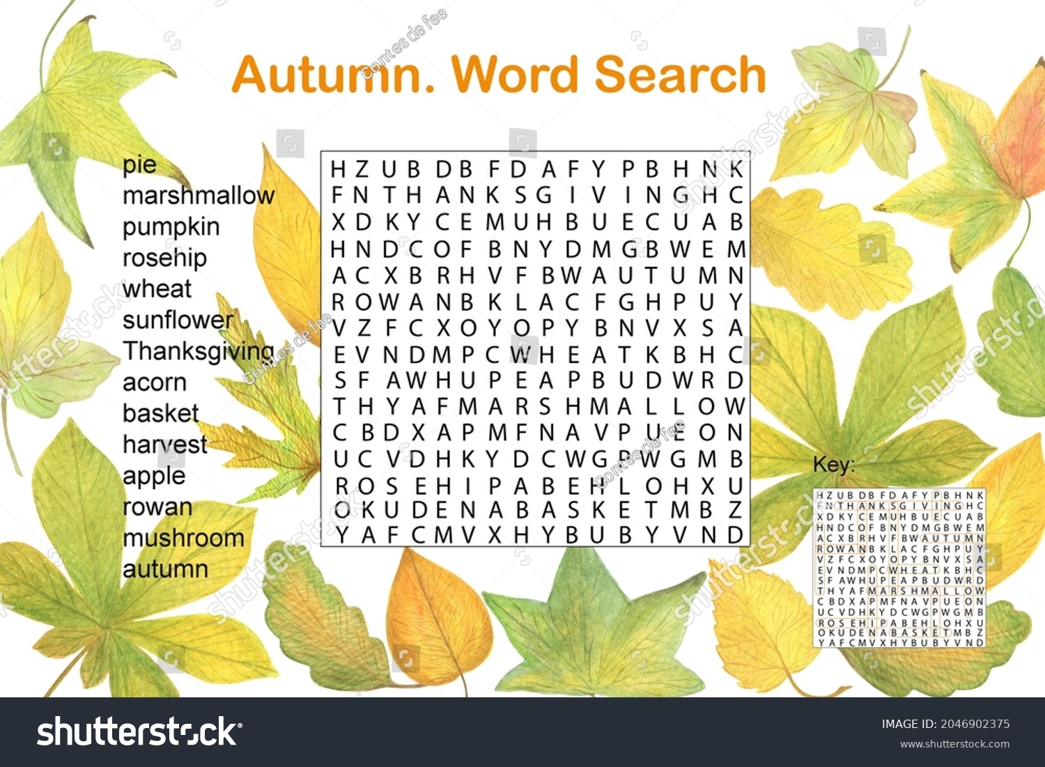 Fall Printables Crossword Fall Printables Crossword