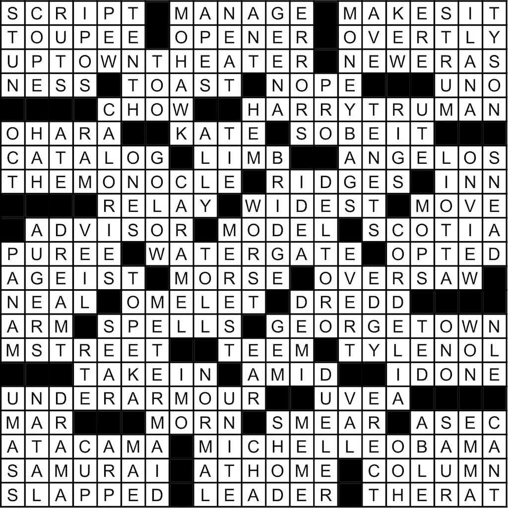 La Times Sunday Crossword Printable