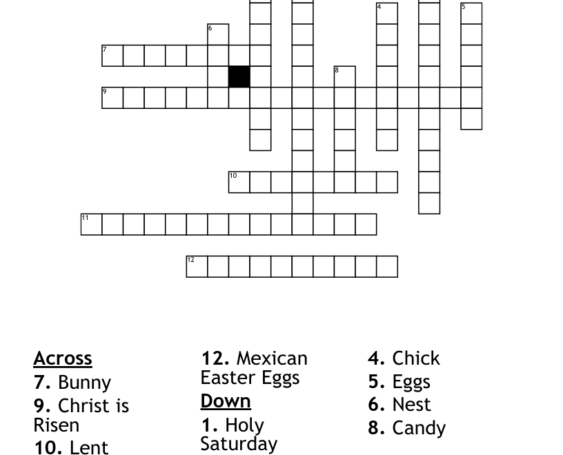 Feliz Pascua Crossword WordMint