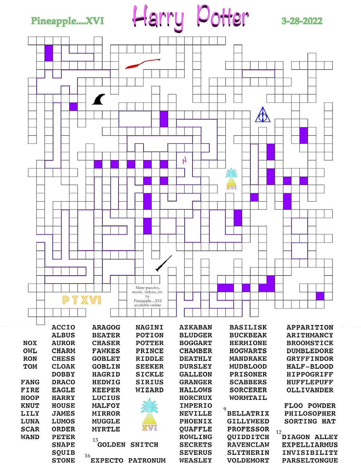 Difficult Harry Potter Crossword Printable Difficult Harry Potter Crossword Printable
