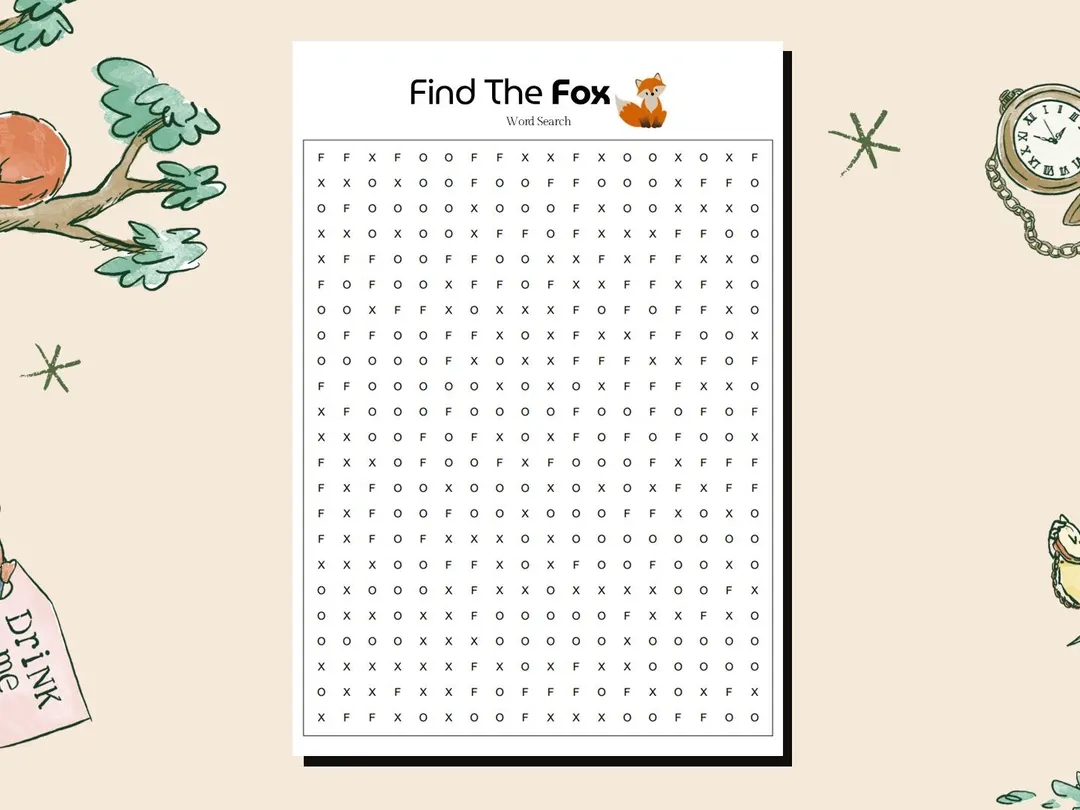 Find The Fox Printable Single Word Search Games Fun Educational Activity For Kids And Adults Challenging Word Puzzle Game Etsy Find The Fox Printable Single Word Search Games Fun Educational Activity For Kids And Adults Challenging Word Puzzle Game Etsy