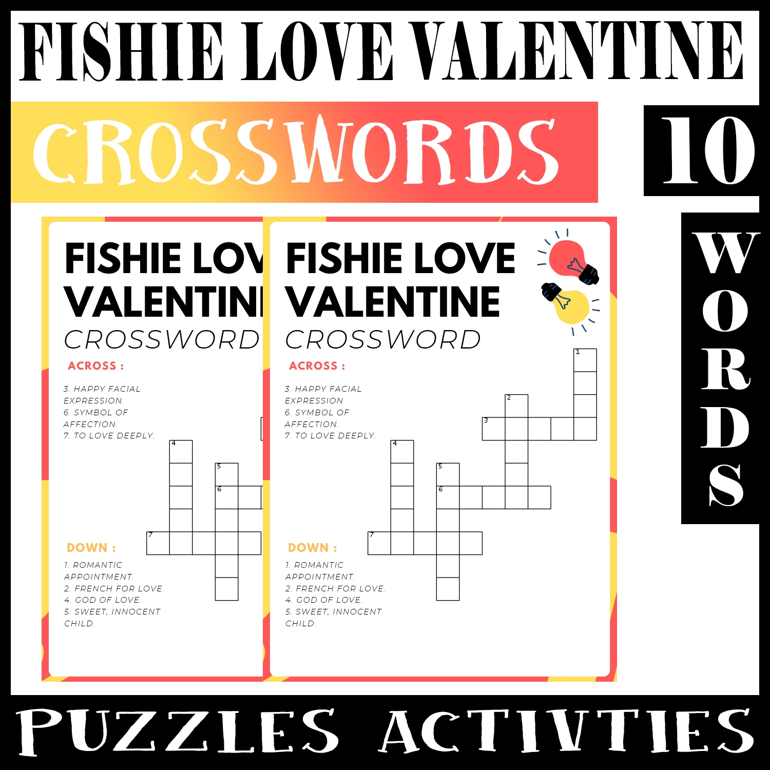 Fishie Love Valentine No Prep Crossword Puzzle Worksheet Activity For Morning Work Made By Teachers Fishie Love Valentine No Prep Crossword Puzzle Worksheet Activity For Morning Work Made By Teachers