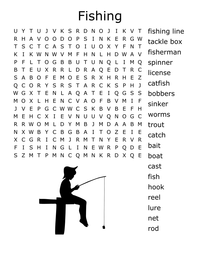 FISHING Crossword WordMint FISHING Crossword WordMint