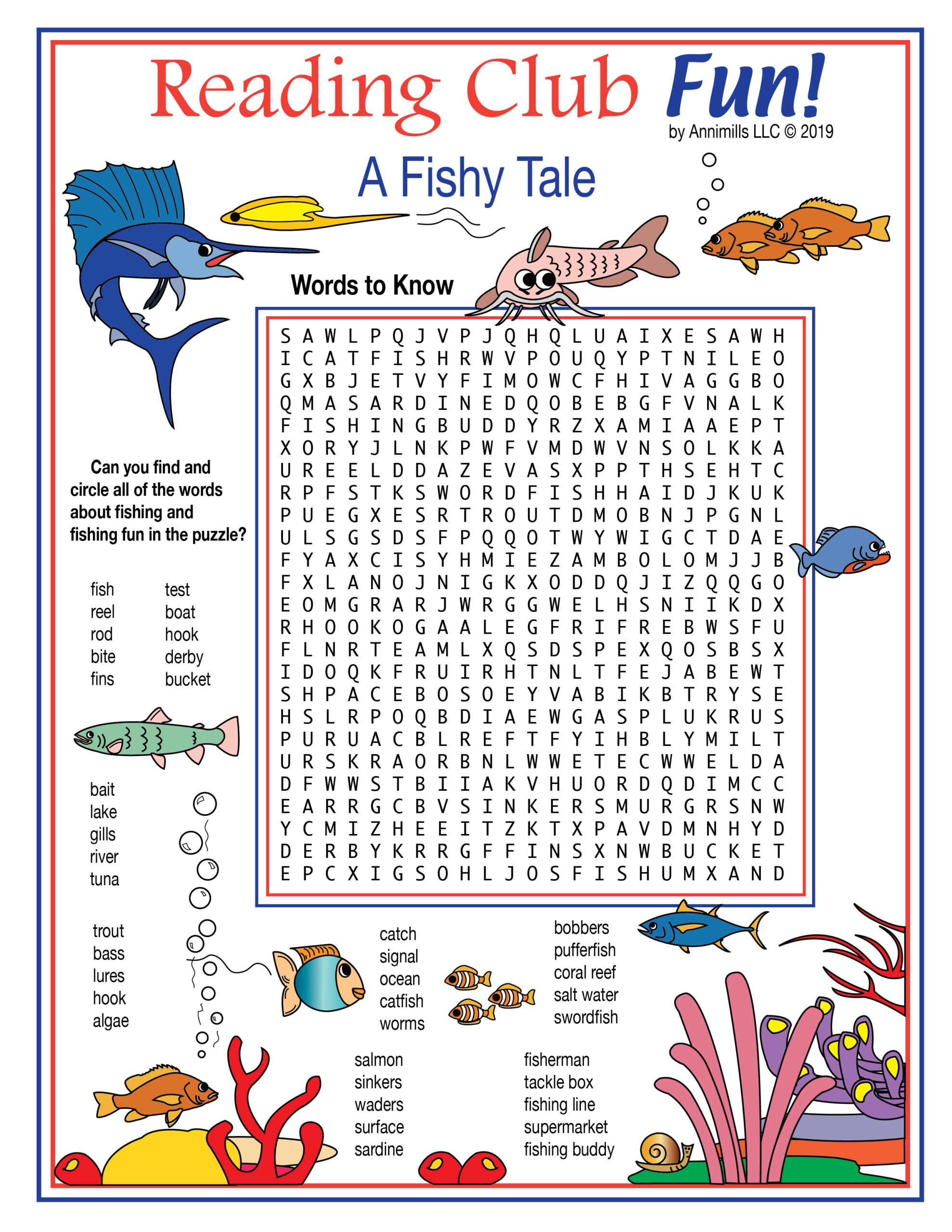 Fishing Fish Fun Vocabulary Rich Printables Made By Teachers