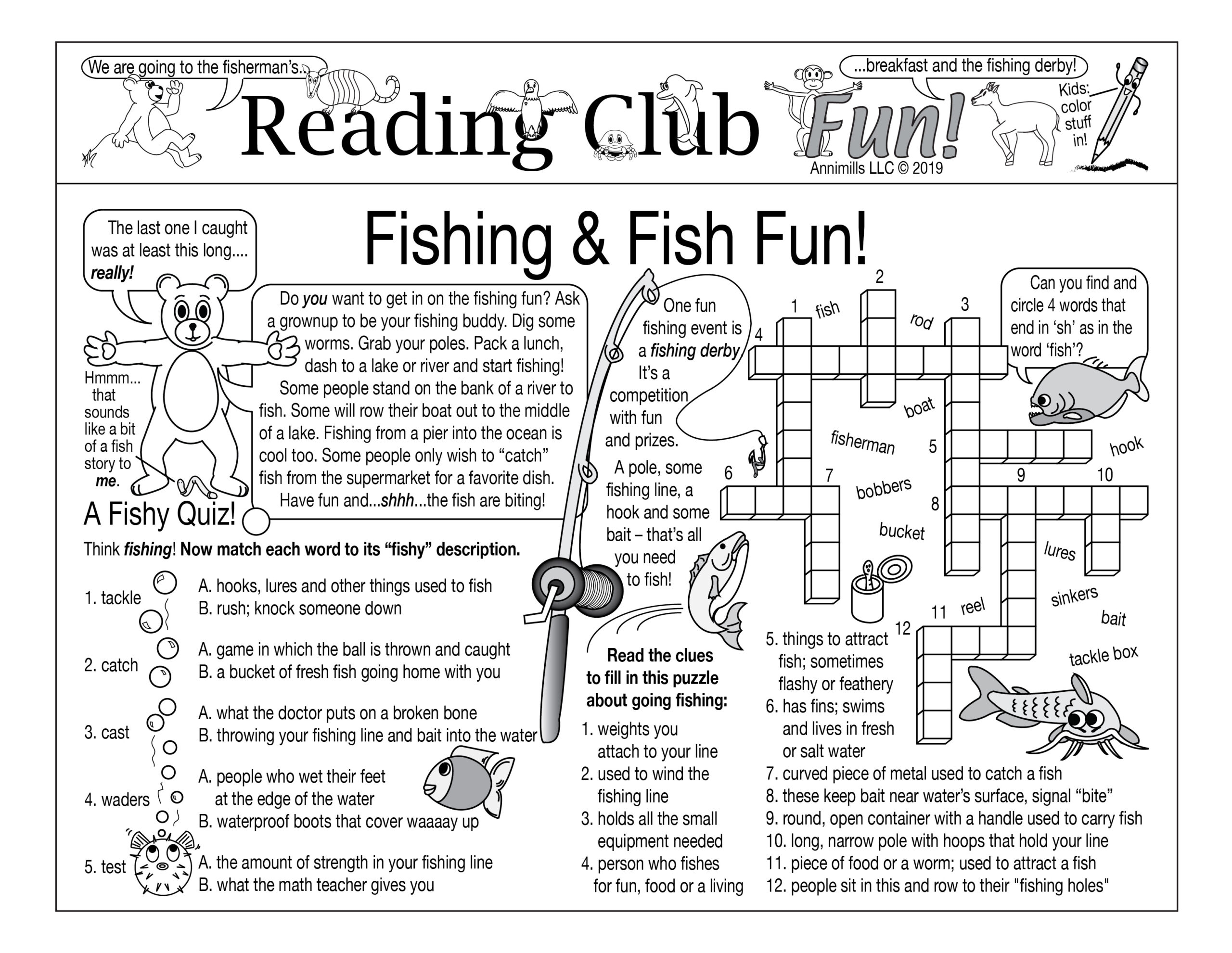 Fishing Fish Fun Vocabulary Rich Printables Made By Teachers