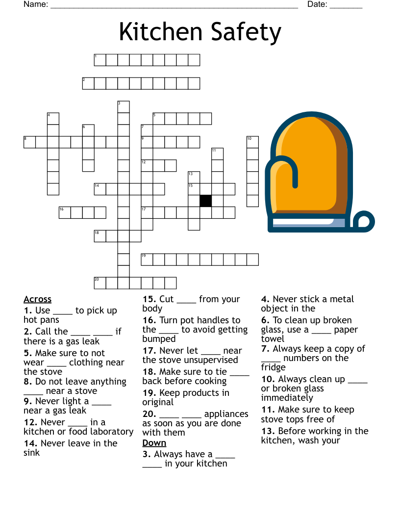 Food Safety Crossword WordMint Food Safety Crossword WordMint