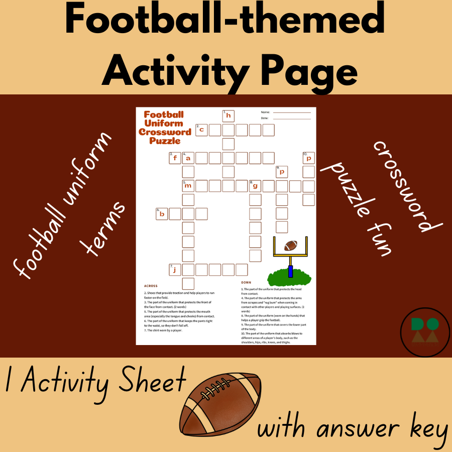 Crossword Puzzles Football Printable