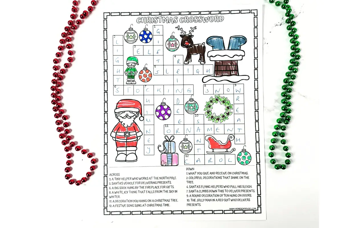 Free Christmas Crossword Puzzle Printable Free Christmas Crossword Puzzle Printable