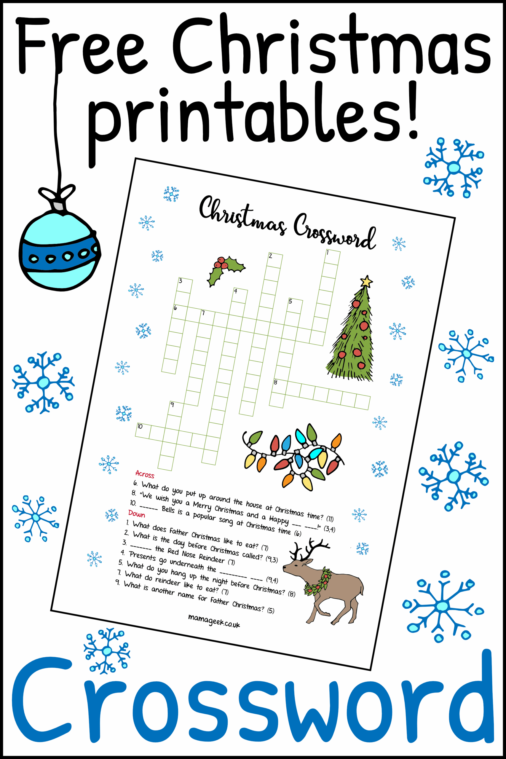 Free Christmas Printables Crossword Mama Geek Free Christmas Printables Crossword Mama Geek