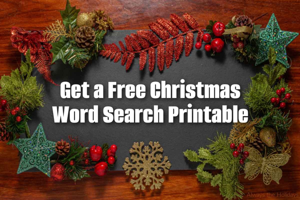 Free Christmas Word Search Printable With Answer Key Included Free Christmas Word Search Printable With Answer Key Included