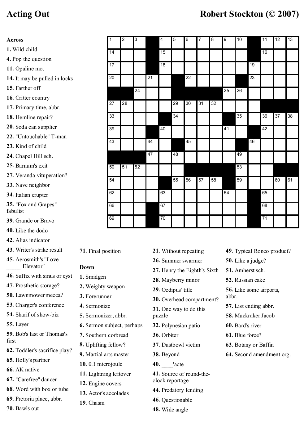 Free Crossword Puzzle 24 Acting Out Beekeeper Crosswords Free Crossword Puzzle 24 Acting Out Beekeeper Crosswords