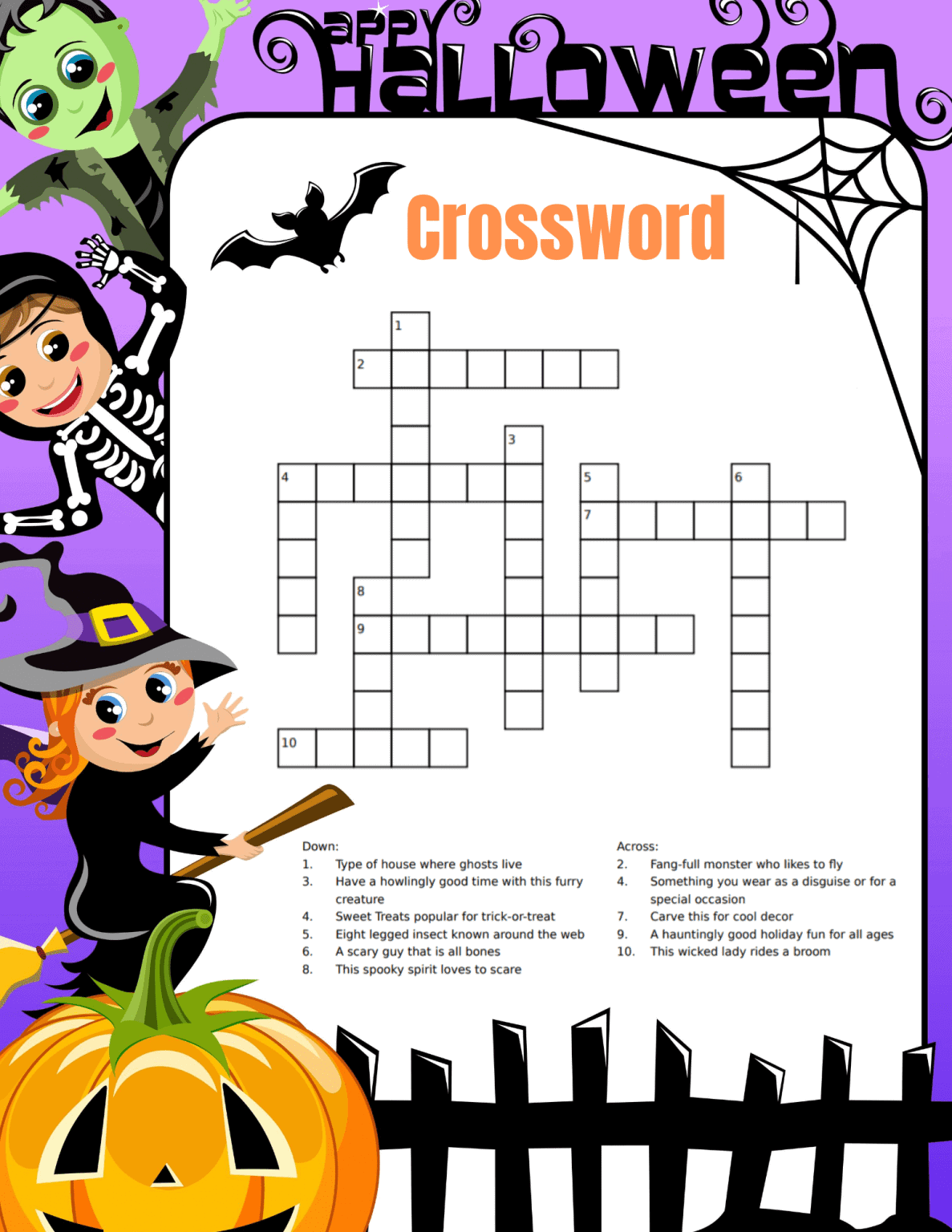 Crossword Printable For Kids