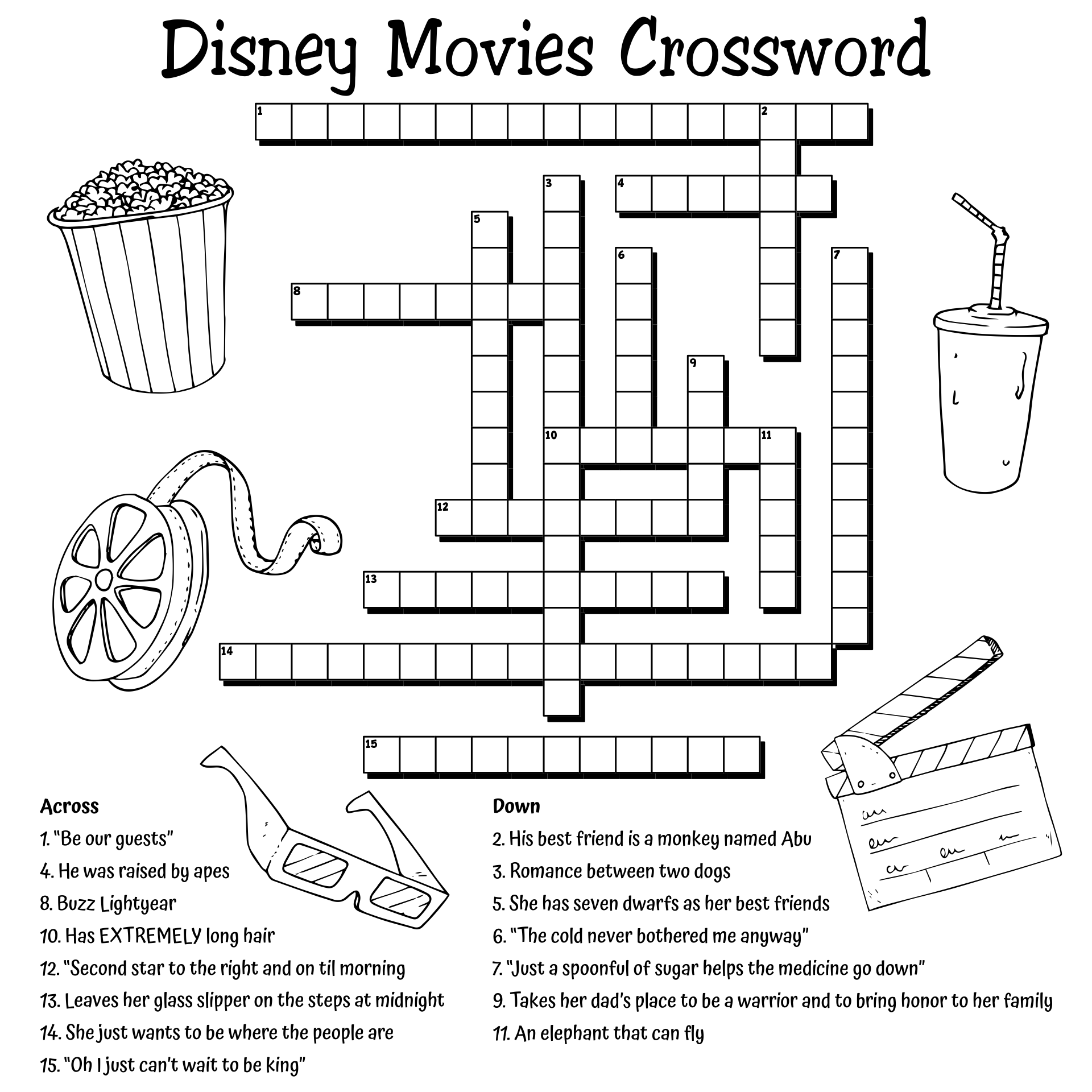 Crossword Puzzles Movies Printable Free Crossword Puzzles Movies Printable Free