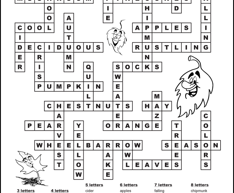 Free Printable Autumn Fall Word Fill In Puzzles Tree Valley Academy