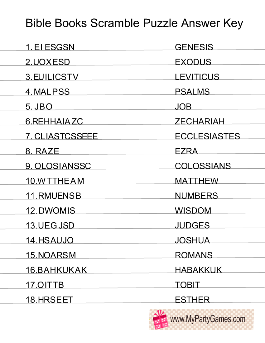 Free Printable Bible Word Scramble Puzzles Free Printable Bible Word Scramble Puzzles