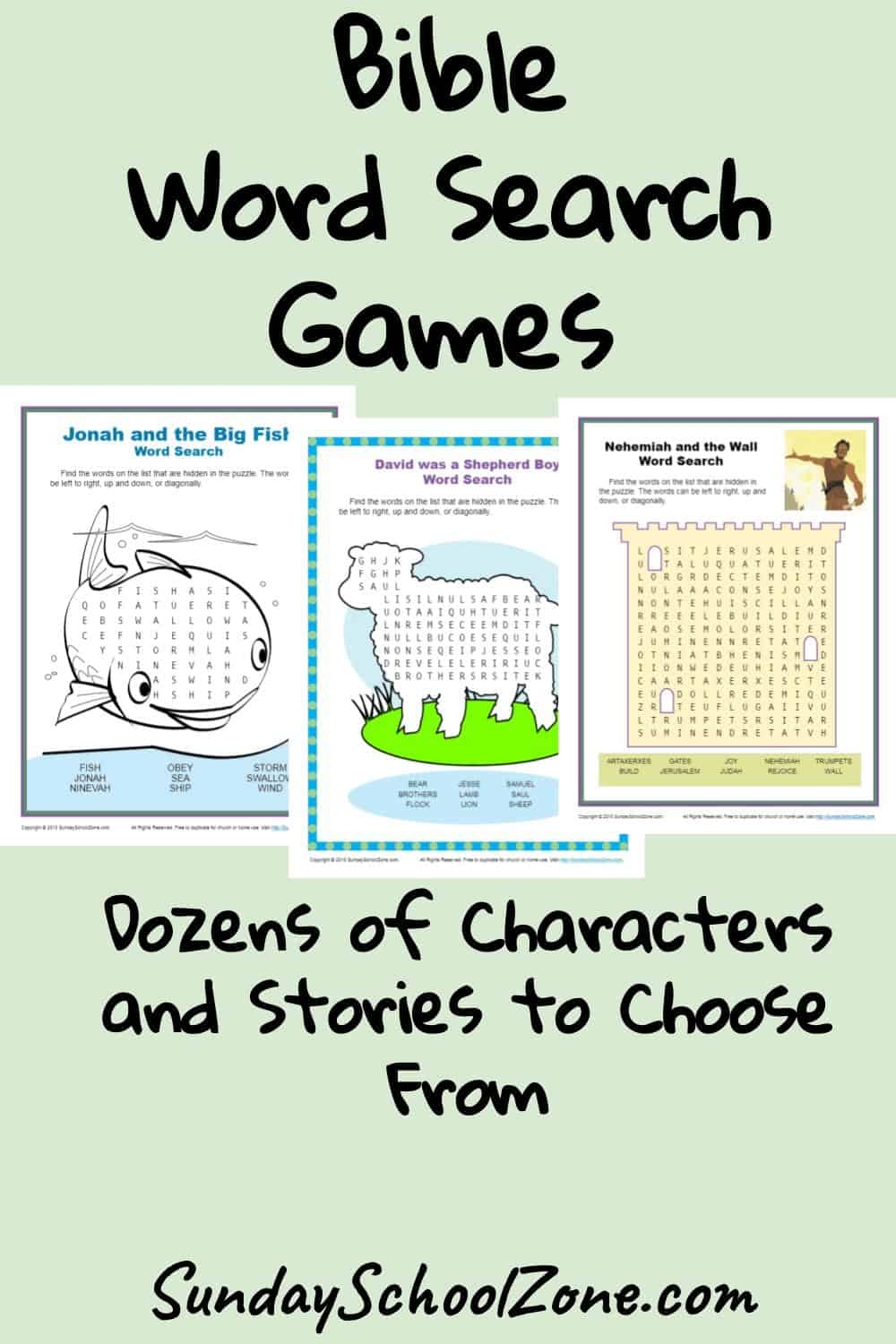 Free Printable Bible Word Search Activities On Sunday School Zone Free Printable Bible Word Search Activities On Sunday School Zone