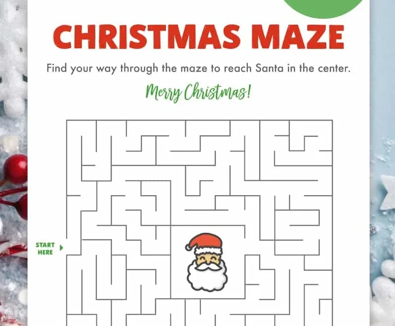 Free Printable Christmas Maze Christmas Games And Activities