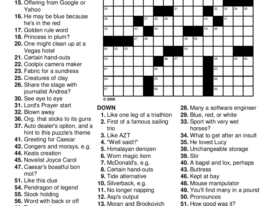 Free Printable Crossword Puzzle 93 Pink Slip Beekeeper Crosswords