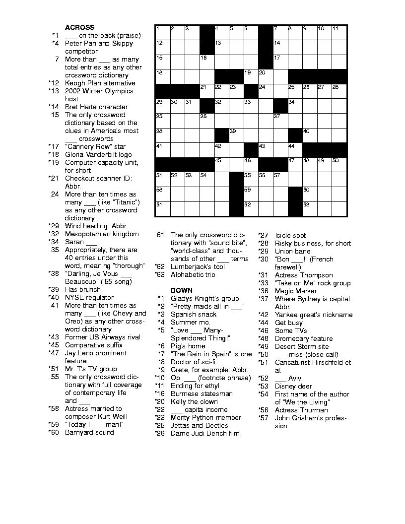 Crossword Puzzles Printable Hard Crossword Puzzles Printable Hard
