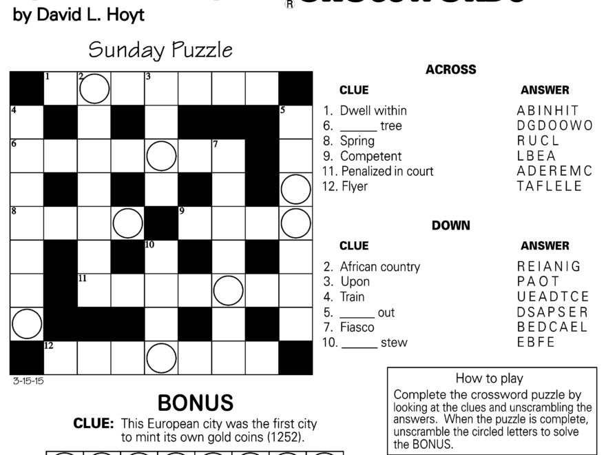 Free Printable Daily Crosswords Natashasearchlonhoson1982 s Ownd