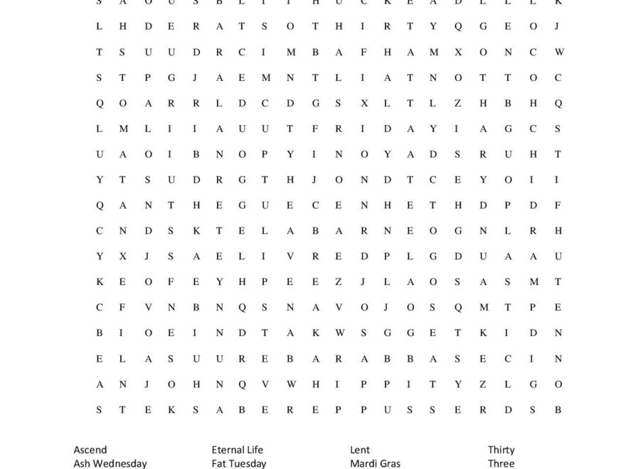 Free Printable Easter Word Search Printable Party Favors