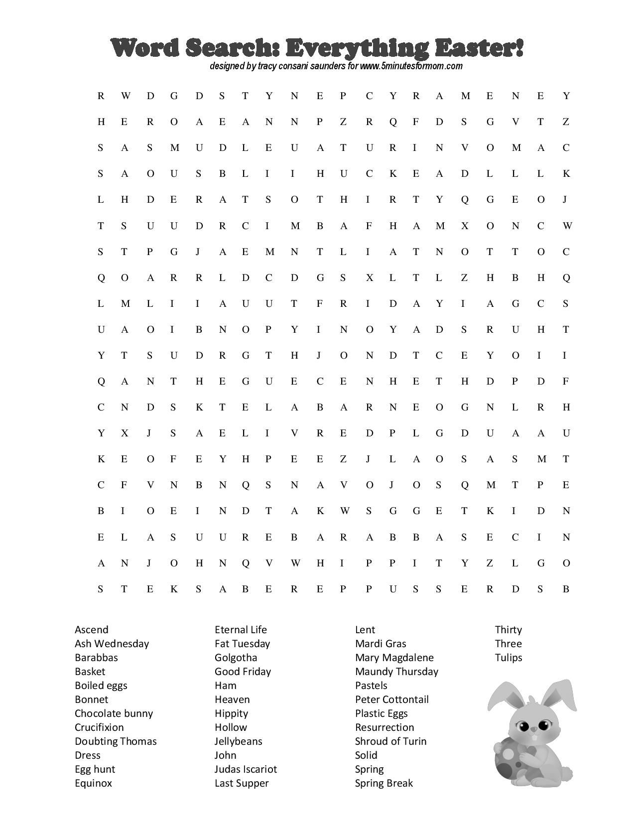 Free Printable Easter Word Search Printable Party Favors Free Printable Easter Word Search Printable Party Favors
