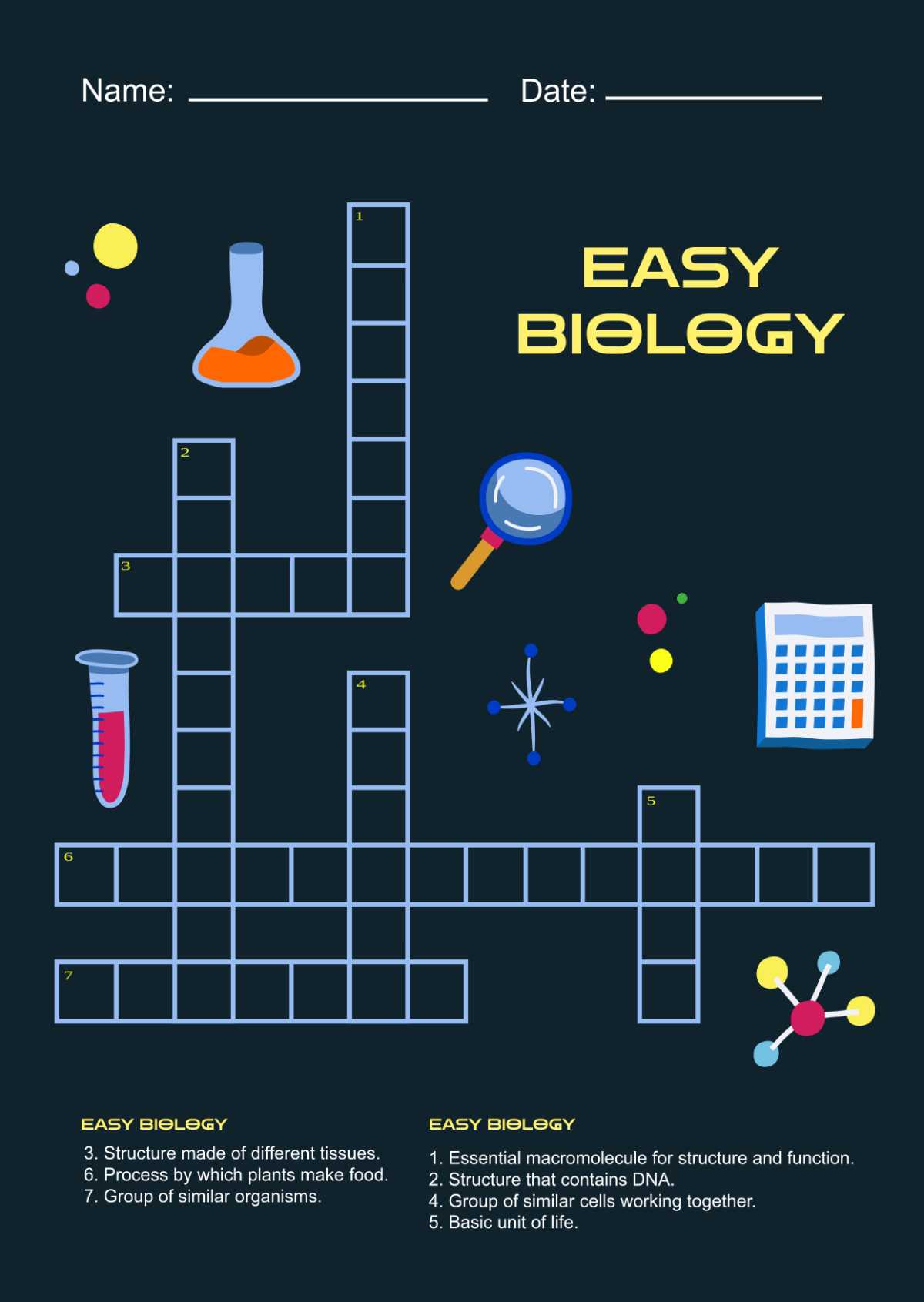 Free Printable Mini Crossword For Kids Template To Edit Online