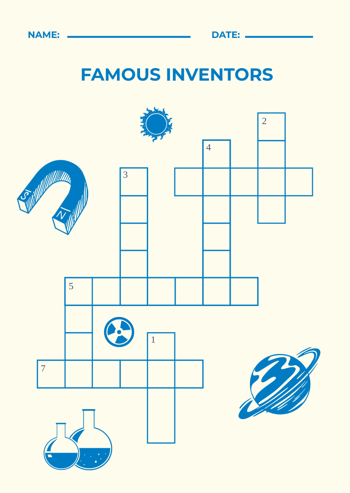 Free Printable Mini Crossword Puzzle Template To Edit Online